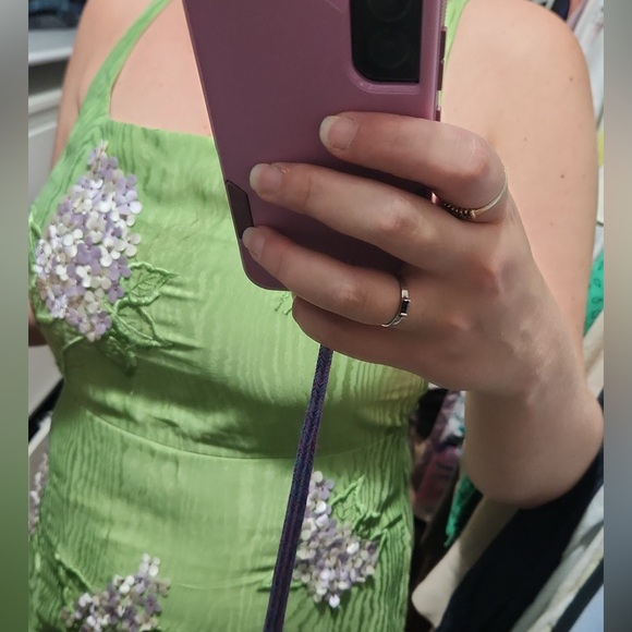& Other Stories Green Midi Sundress for Wedding Guest (excellent condition) - Picture 7 of 10